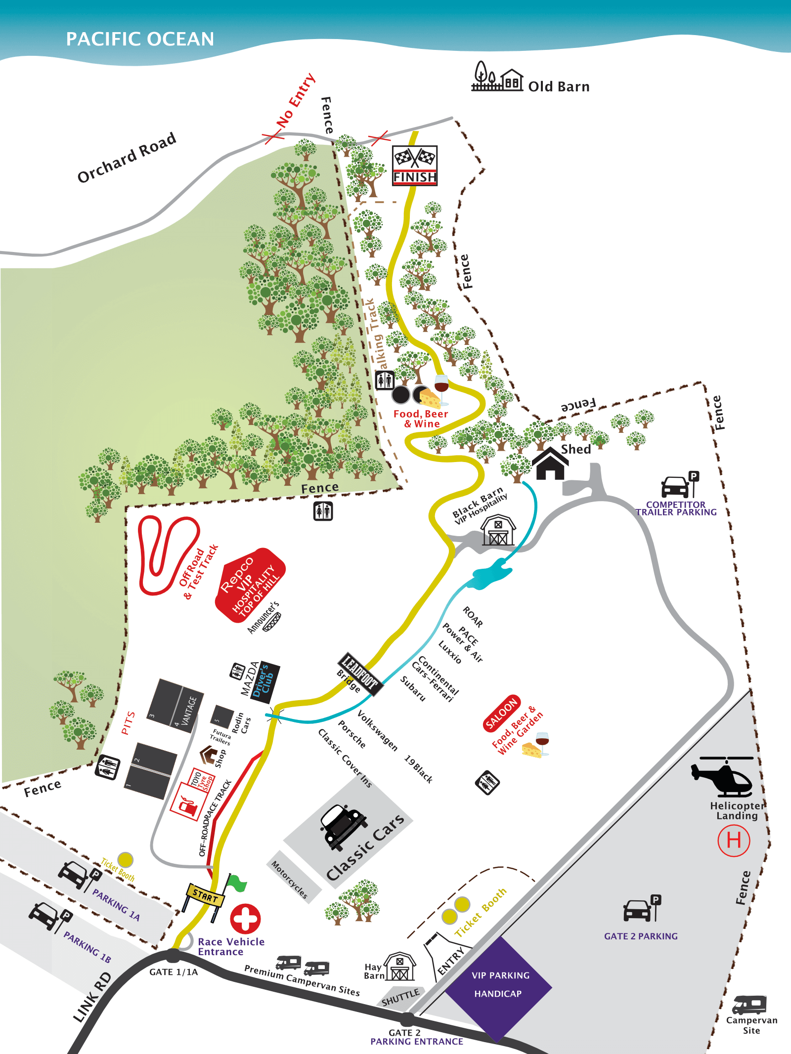Leadfoot Festival 2020 Event Map